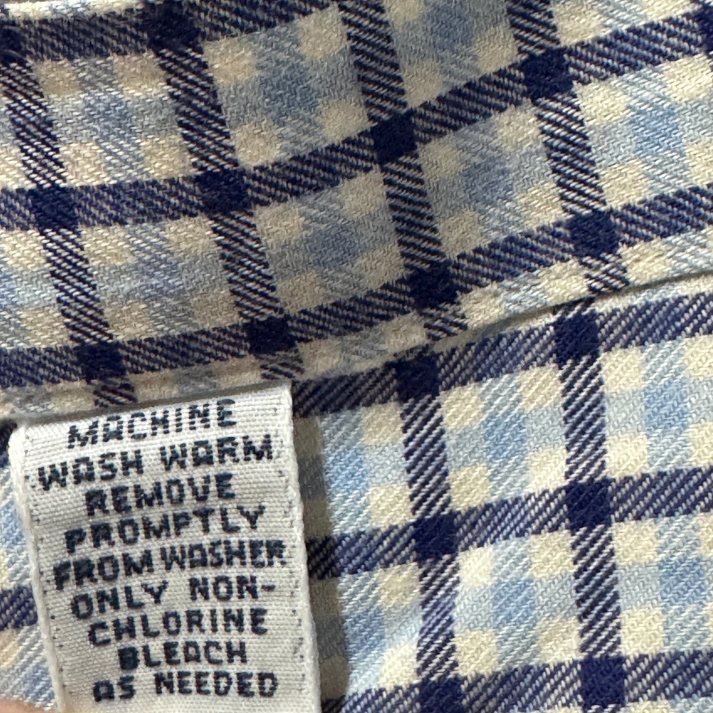 Ralph Lauren Vintage 90's Men's Large Blake Long Sleeve Blue Plaid Polo y2k - Picture 5 of 8